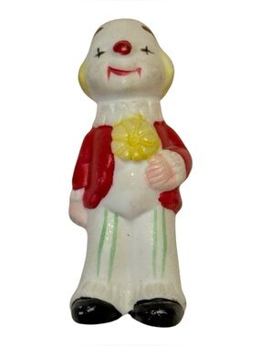 1970’s or 1980’s Vintage Hand Painted Porcelain Clown, 2.65” Tall Kitch!